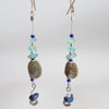 Boucle d'oreille Aigue Marine- Bijou-  - Argent- Baba Figue Créations - Artisanat - Martinique