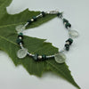 Bracelet Malachite - ciel - Perles de verre - Argent 925 - Bijou - Malachite -Pierres semi-précieuse - perles fines - Martinique - Artisanat -  Baba Figue Créations - Martinique