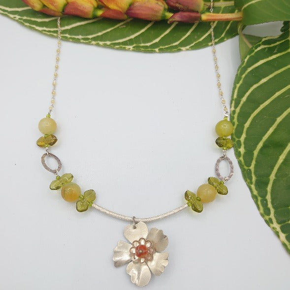 Rosa - Collier Argent - Baba Figue Créations - Martinique
