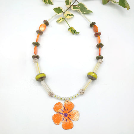 Groseille_détail - Collier Argent - émaillage - émaillé - bijoux - Fait main - Martinique - Baba Figue Créations